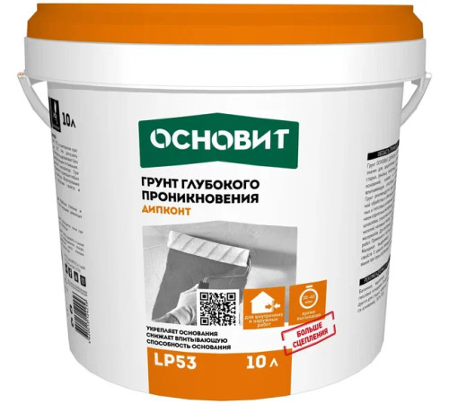 Купить Основит Грунт глубокого проникновения Дипконт LP53 10л для предварительной обработки и обеспыливания минеральных оснований Купить Основит Грунт глубокого проникновения Дипконт LP53 10л для предварительной обработки и обеспыливания минеральных оснований