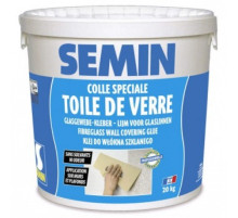 SEMIN COLLE DE VERRE ГОТОВЫЙ Клей для стеклообоев и стеклоткани, стеклохолста 20 кг Семин
