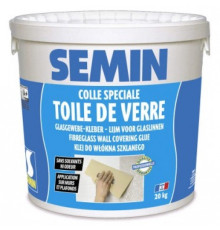 SEMIN COLLE DE VERRE ГОТОВЫЙ Клей для стеклообоев и стеклоткани, стеклохолста 20 кг Семин