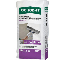ОСНОВИТ Шпаклевка БЕЛСИЛК PC32 W (Т-32) финишная цементная белая (20кг)