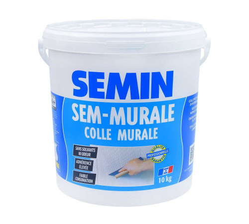 SEMIN SEM-MURALE Клей для обоев 10 кг Семин для тяжелых виниловых обоев, текстильных стеновых покрытий, сложных декоративных и эксклюзивных покрытий, любых обоев под окраску, фресок, фотообоев