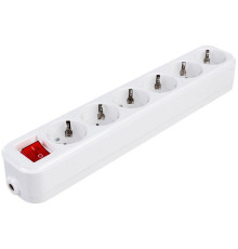 Колодка 6гн с З/К с выкл белая К06В ИЕК (IEK)