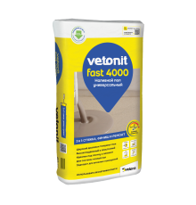 Наливной пол универсальный Vetonit FAST 4000, 20 кг, бум.мешок, Ветонит 54шт/пал 1022774