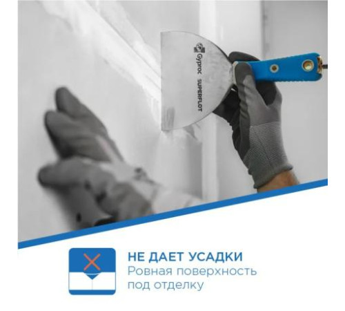 Шпатлевка гипсовая Гипрок Суперфлот 20кг, 54шт/пал, Ветонит для стыков ГСП