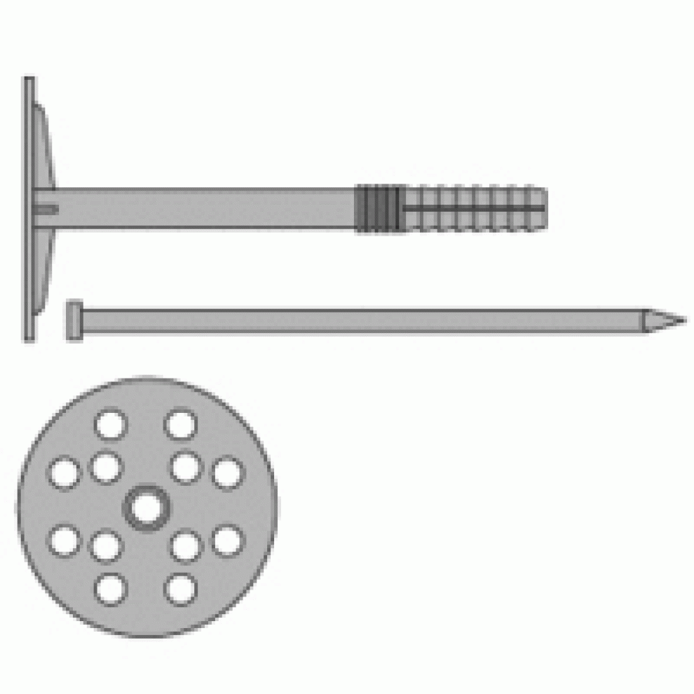Купить Дюбель-гвоздь для изоляции 10х120 с металлическим гвоздем (1шт) в  Сочи оптом и в розницу в магазине ТЕХНОСТРОЙ. Доставка