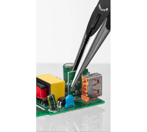 KRAFTOOL Kraft Mini, 140 мм, прецизионные тонкогубцы (220017-3-14)